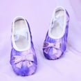 thumbnail image 1 of HAOTAGS Girls' Dance Shoes, Ballet Soft Soled Breathable Dance Practice Shoes Purple 6.5 T, 1 of 3