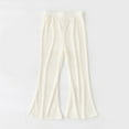 thumbnail image 1 of HAOTAGS Girls Flared Pants, Mosquito-Repellent Solid Lightweight Cool Comfort Trousers White 8-9 Years, 1 of 2