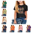 thumbnail image 1 of HAOTAGS Girls Graphic T - Shirts,Round Neck Short Sleeve Spring Summer Festive Tees Brown 5 T, 1 of 7