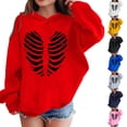 thumbnail image 1 of HAOTAGS Girls Halloween Sweatshirts,Crew Neck Soft Casual Long-Sleeve Tee Festival Top White Size 9, 1 of 7