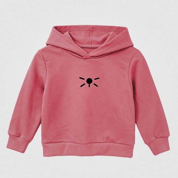 HAOTAGS Girls Hoodie Sweatshirt (0-6 Years) Cute Casual Pullover Tops Pink Size 2T