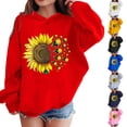 thumbnail image 1 of HAOTAGS Girls Long Sleeve Halloween Hoodies, Cute Printed Crewneck Pullover Sweatshirt Tops Blue Size 3T, 1 of 7