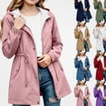 thumbnail image 1 of HAOTAGS Girls Outdoor Jacket (5-16) Drawstring Long Sleeves Waterproof Zipper Hooded Oxford Cloth Outerwear Pink Size 9, 1 of 9