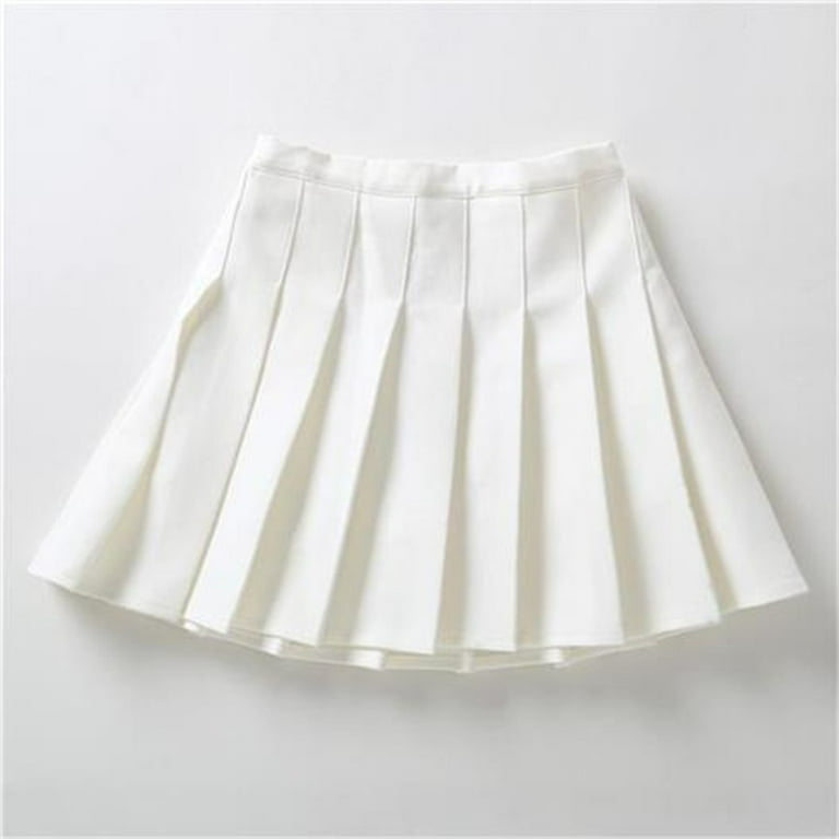 White pleated skirt size 8 outlet