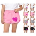 thumbnail image 1 of HAOTAGS Girls Print Summer Shorts (1-12Y), Elastic-Waist Casual Mid-Length Shorts for Girls Black 2-3 Years, 1 of 7