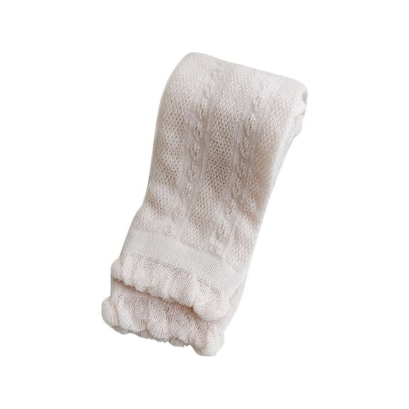 HAOTAGS Girls' Summer Pants, Lightweight Breathable Hollow Out Leggings Cropped Trousers Pink 5 T