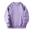 thumbnail image 1 of HAOTAGS Girls T-Shirts, Casual Comfort Long - Sleeve Loose School Uniform Shirts Purple 11-12Years, 1 of 8