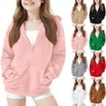 thumbnail image 1 of HAOTAGS Hoodie for Teen Girls(5-15), Half Zip Hooded Sweatshirts with Pockets Gray 11 Years, 1 of 8