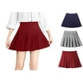 thumbnail image 1 of HAOTAGS Girls School Uniform Skirts,High Waist Summer Pleated Wine Mini Skirts 8-9 Years, 1 of 4