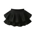 thumbnail image 1 of HAOTAGS Kid Girls Tutu Skirts, Layered High Waist Solid Color Short Skorts for Child Black 6 Years, 1 of 2