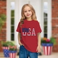 thumbnail image 1 of HAOTAGS Kids 4th of July T-Shirts Graphic Print Unisex Short Sleeve Summer Tops Red Size 7 Years, 1 of 7