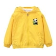 thumbnail image 1 of HAOTAGS Kids Casual Boys Rain Jackets,Breathable Long - sleeve with Hoods Waterproof Spring Jackets Yellow 1-2Years, 1 of 5