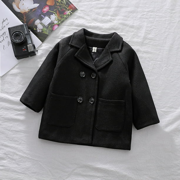 Kids black peacoat cheap