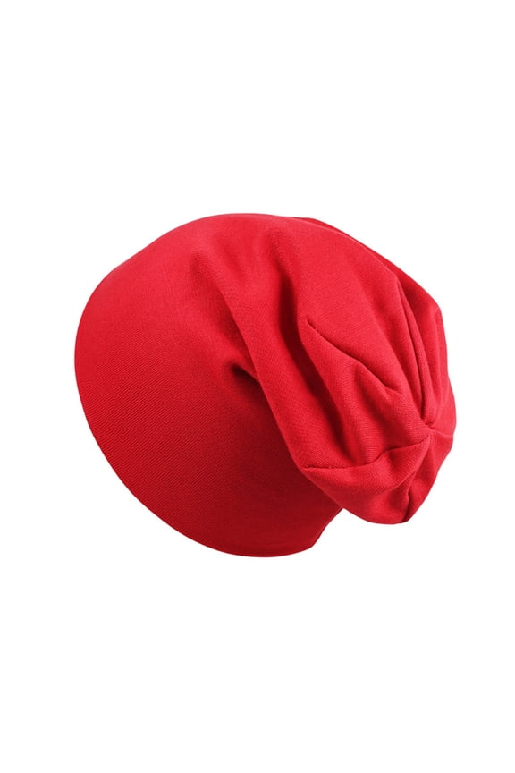 Kids Hip Hop Knit Cotton Beanie,Solid Winter Cotton Slouchy Street Solid Color Slouchy Hat Red Free Size