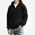 thumbnail image 1 of HAOTAGS Kids Hooded Sweatshirt (4-15) Long Sleeve Hoodie With Pocket Warm Zipper Jacket Black Size 4T, 1 of 9