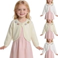 thumbnail image 1 of HAOTAGS Knitted Cardigan for Toddle Girls White Cardigan Flower Girls Sweater Tops White Size 3T, 1 of 1