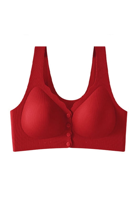 Ladies Bra,Stay Put Plus Sizes Evolution Wirefree Bralette Red XXXXXL