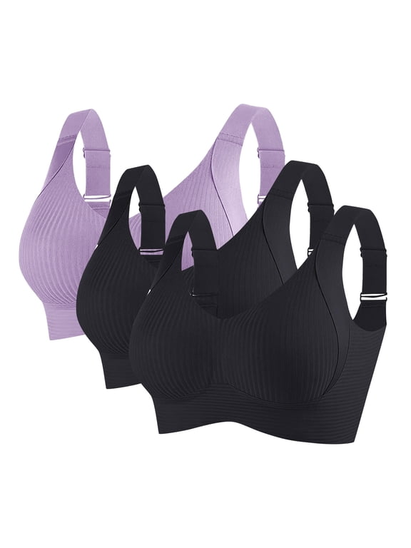 Ladies Bras,Nursing Evolution Wirefree Everyday Bralette Black XXXL