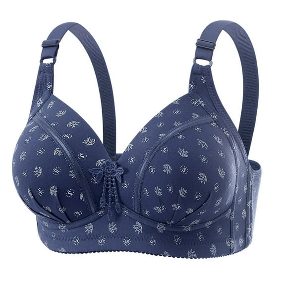 HAOTAGS Ladies Wireless Bra,Adult Female Strapless Breathable Push&nbsp;-&nbsp;Up Dark Blue 44