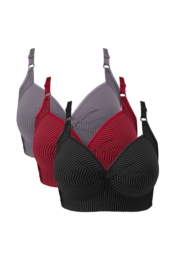 Ladies Wireless Bra,Evolution Wirefree Everyday Nursing Bralette Gray XS