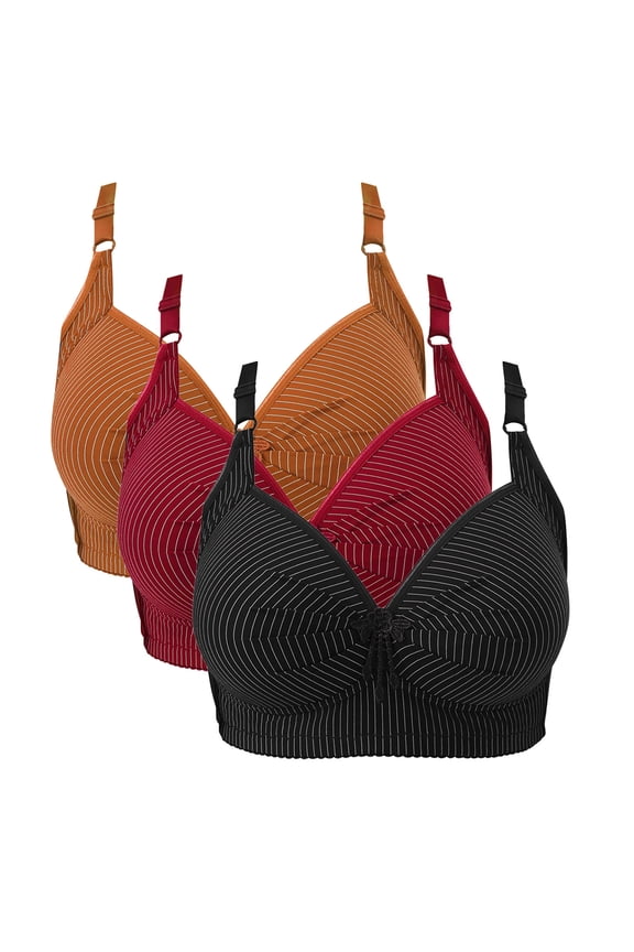 Ladies Wireless Bra,Evolution Wirefree Nursing Everyday Bralette Brown XS