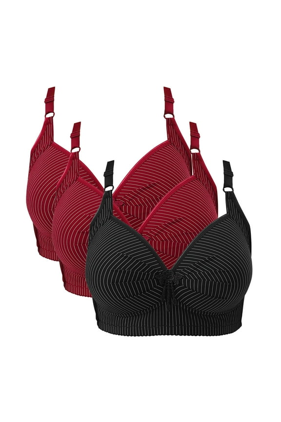 Ladies Wireless Bra,Evolution Wirefree Nursing Everyday Bralette Wine XS