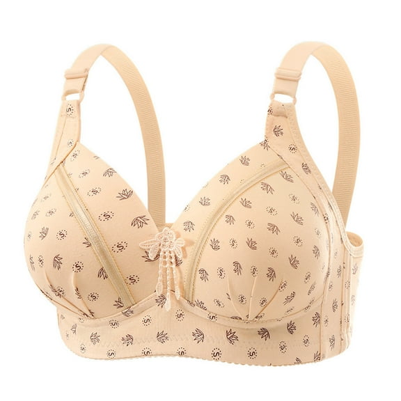 HAOTAGS Ladies Wireless Bra,Strapless Adult Female Breathable Push - Up Beige 38