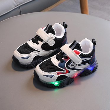 HAOTAGS Toddler Boys LED Light Up Car Shoes Shiny Toddler Sneakers for ...