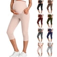 thumbnail image 1 of HAOTAGS Maternity Capris Pants,Summer Wear Tummy Support High - Waist High - Elastic Cropped Army Green M, 1 of 8