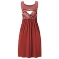 thumbnail image 1 of HAOTAGS Maxi Dresses for Maternity 2025,Sleeveless Round Neck Breathable Stretch Waist Solid Dresses Red 2XL, 1 of 4