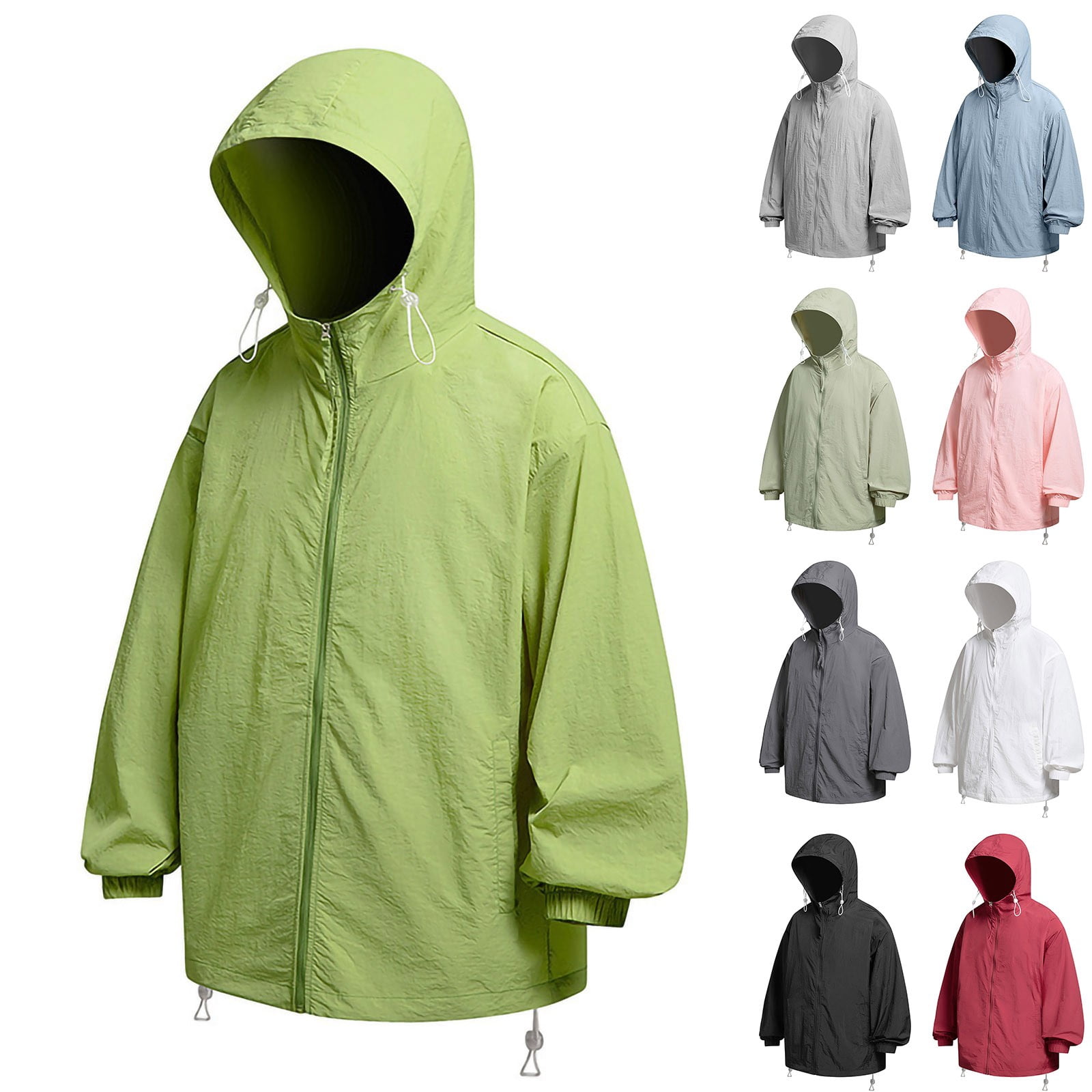 HAOTAGS Men Sun Protection Jacket,Long Sleeve Hooded UV Protection ...