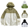 thumbnail image 1 of HAOTAGS Men Sun Protection Jacket,Zip-Up Color Blocking UPF 50+ UV Protection Fishing Hiking Jackets with Pockets Black L, 1 of 9