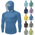 thumbnail image 1 of HAOTAGS Men UPF 50+ Athletic Jackets,Sun Protective Moisture-Wicking Breathable Long Sleeve Fishing Workout Light Blue 2XL, 1 of 9