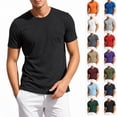 thumbnail image 1 of HAOTAGS Men’s Athletic T-Shirt Breathable Mesh Short Sleeve Running Shirts Moisture-Wicking Lightweight, with Pocket Crew Neck Tops Sky Blue Size S, 1 of 10