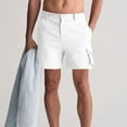 thumbnail image 1 of HAOTAGS Men's Casual Cargo Shorts Work Shorts with Multi Pockets for Fishing Camping Golf White Size L, 1 of 5