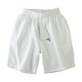 thumbnail image 1 of HAOTAGS Men's Drawstring Shorts, Adjustable Casual Summer Side Pockets Sports Shorts White M, 1 of 6