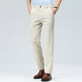 thumbnail image 1 of HAOTAGS Men's Dress Pants, Buttoned Elastic Waistband Solid Long Trousers Yellow S, 1 of 5