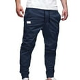 thumbnail image 1 of HAOTAGS Men's Joggers Workout Pants Athletic Bottom Sweatpants with Pockets Navy Size 2XL, 1 of 6