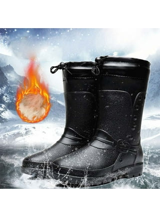 Mens Rain Boots Slip On Pull On