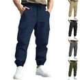 thumbnail image 1 of HAOTAGS Men's Pants, Loose Casual Straight Leg Work Pants Navy M, 1 of 7