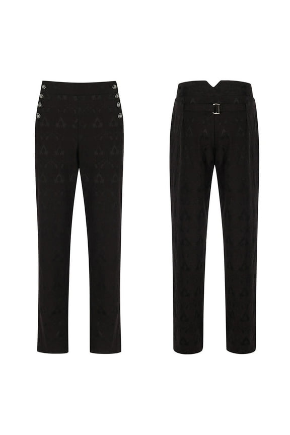 Men's Pants, Steampunk Utility Pockets Elastic Performance Pants Black M