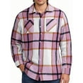thumbnail image 1 of HAOTAGS Men’s Plaid Flannel Shirts, Long Sleeve Casual Button Down Shirts Work Outfit Pink XL, 1 of 7