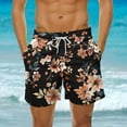 thumbnail image 1 of HAOTAGS Men's Quick Dry Swim Trunks Swimsuits Printed Loose Fit Beach Shorts with Pockets Multicolor Size S, 1 of 6