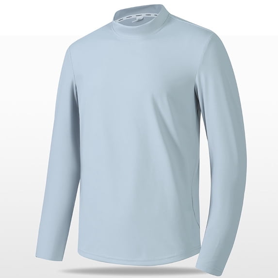 HAOTAGS Men's Round Neck Quick Dry Sport Shirts Athletic Workout Tops Active Shirt Gray Size L
