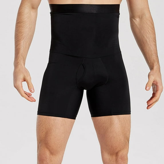 HAOTAGS Men's Underwear Covered Waistband High-waisted Regular Mens Boxer Briefs Multipack Black Size L