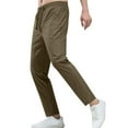 thumbnail image 1 of HAOTAGS Mens Stretch Sports Pants, Solid Color Quick Dry Straight Leg Joggers with Zipper Pockets for Hiking Running Green XL, 1 of 6