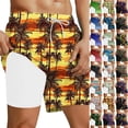 thumbnail image 1 of HAOTAGS Mens Swim Trunks with Compression Liner, 5 Inch Inseam Quick Dry Swim Shorts Graphic Print Swimsuit Board Shorts with Pockets Green Size XL, 1 of 6