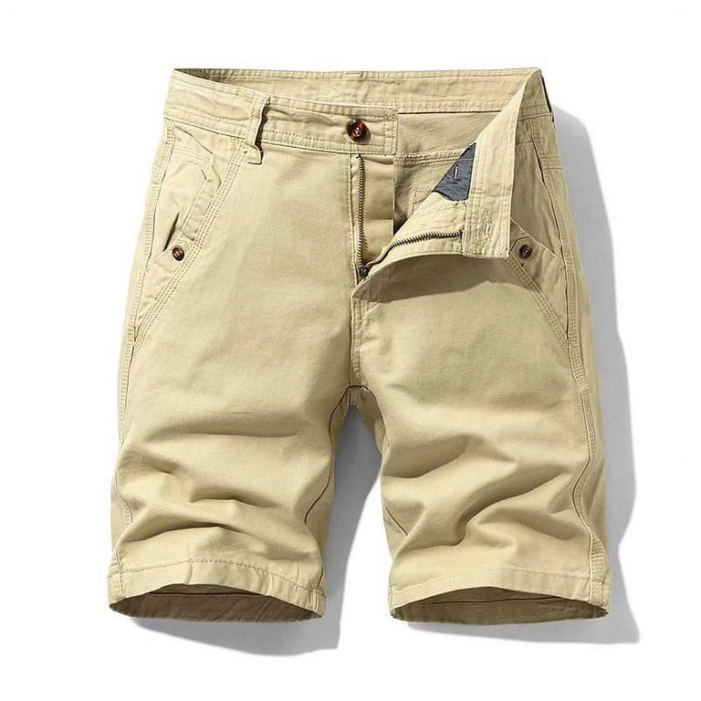 Cargo Shorts for Men,Mens Outdoor Solid Color Shorts Multi-Pocket Men  Lightweight Cargo Shorts Casual Fishing Shorts