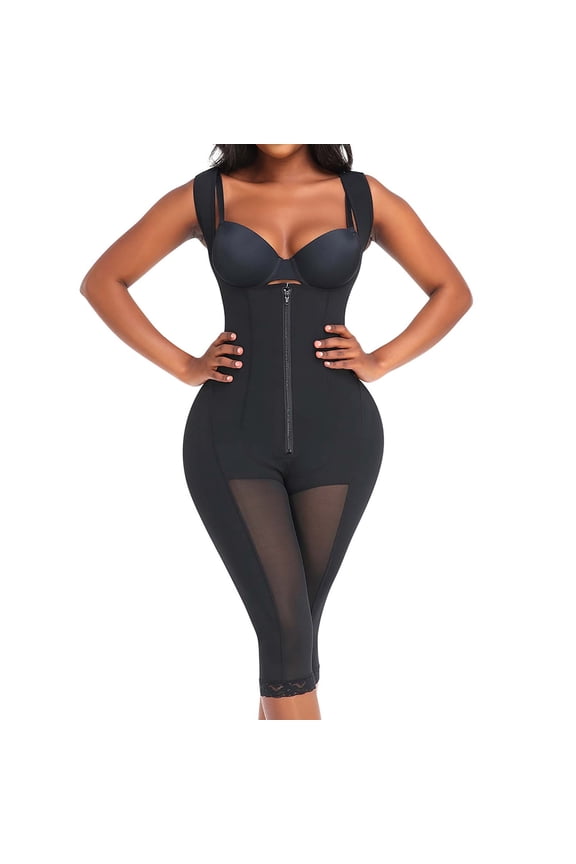 Oversized Shapewear Bodysuit Women, Tummy Control High-Compression Sleeveless Cami Everyday Shaping Black 2XL