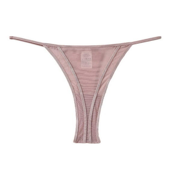 HAOTAGS Panties for Women,Breathable Antimicrobial Protection Low-Rise V-Strings Panties Pink S